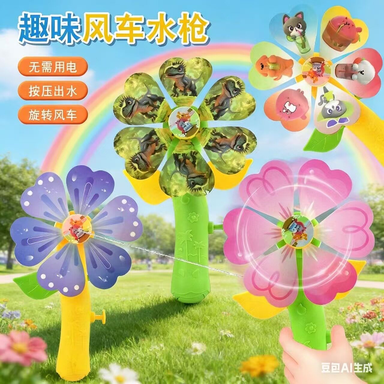 风车水枪摆摊玩具奖品积分兑换