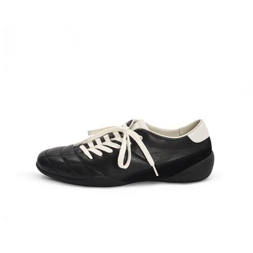 环洞复古全皮休闲薄底鞋