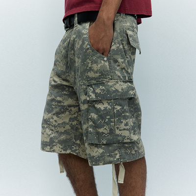 CRICLECAGE环洞六分迷彩短裤