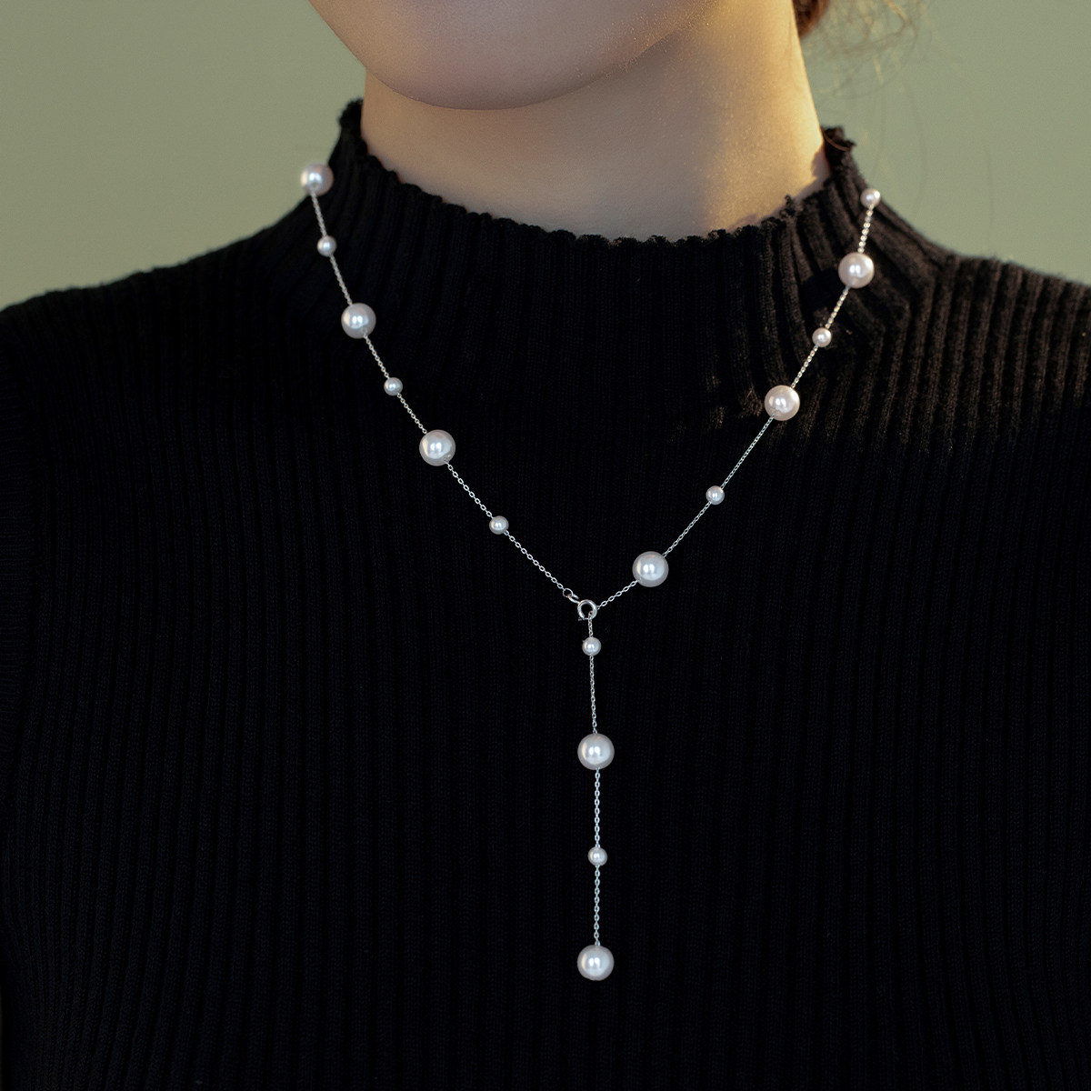 满天星长款流苏珍珠项链女小众高级感颈链2025年新款爆款毛衣链,饰品/流行首饰/时尚饰品新,项链,淘宝优惠券,粉丝福利购,淘宝优惠卷