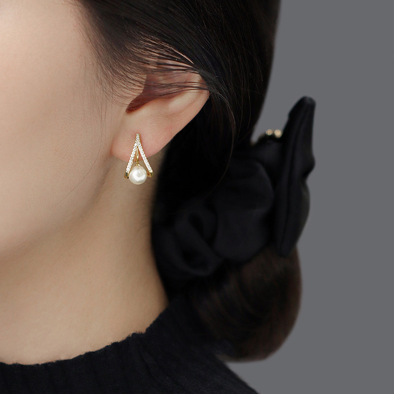 蚊香盘水钻珍珠耳夹无耳洞耳环2025年新款潮小众设计感高级耳饰女,饰品/流行首饰/时尚饰品新,耳夹,淘宝优惠券,粉丝福利购,淘宝优惠卷