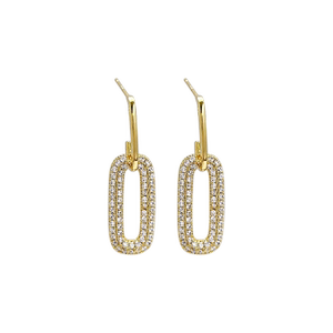 法式几何耳环小众设计高级纯银耳饰韩国气质2025新款爆款耳钉耳夹