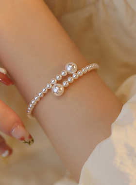 伊灿韩国施家珍珠手镯女高级感