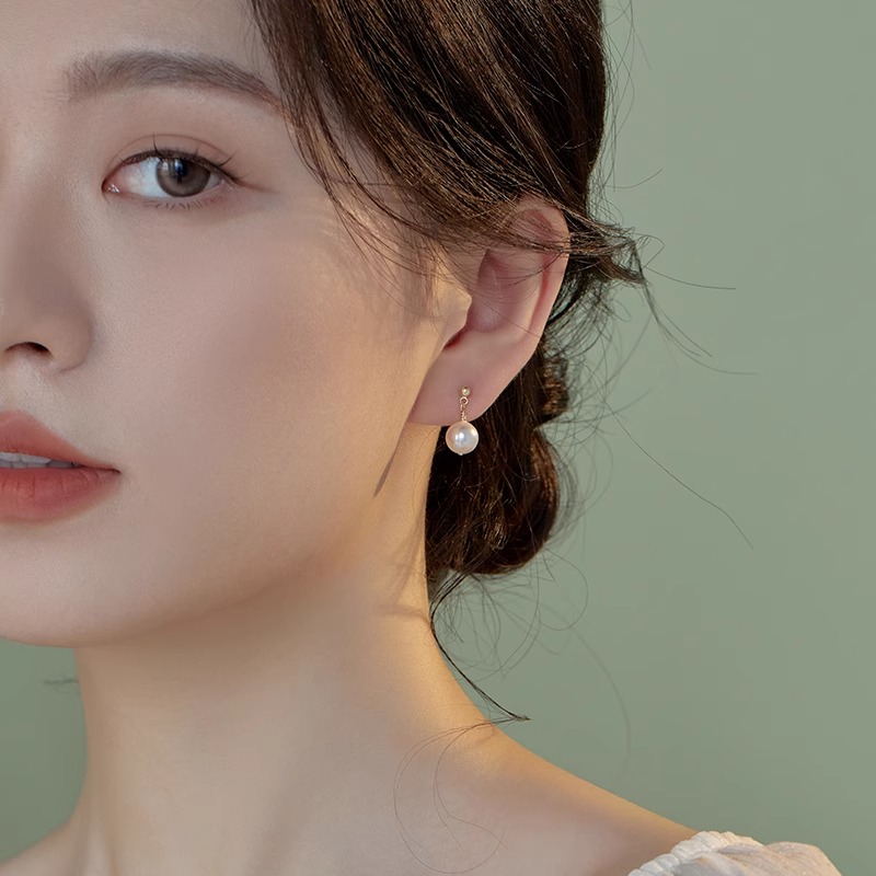 小巧精致中式珍珠耳坠女2025新款爆款纯银耳钉设计感耳环高级耳饰