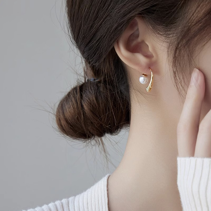 伊灿一款两戴珍珠耳钉女纯银