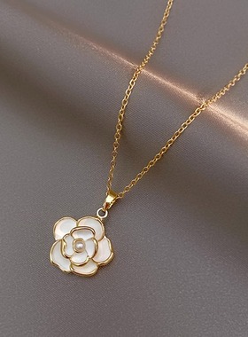 伊灿法式山茶花项链女轻奢