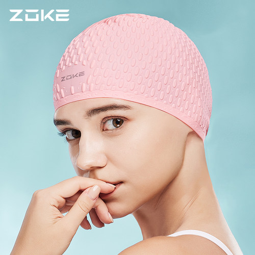 zoke洲克长发专用女士硅胶泳帽