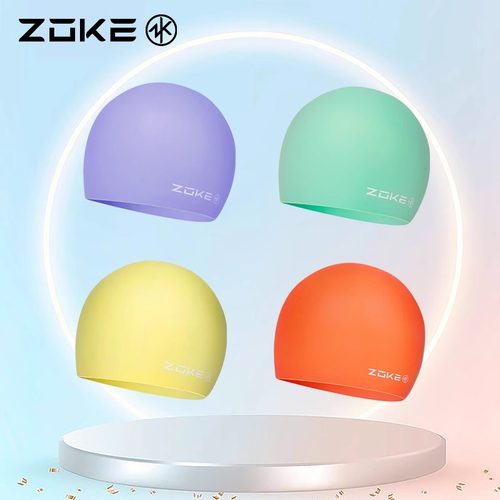 洲克新款马卡龙配色硅胶防滑泳帽