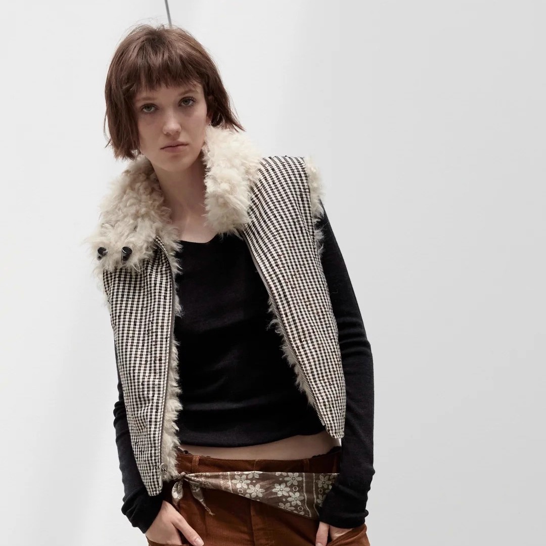 现货秒发】双面两穿羊羔绒马甲女