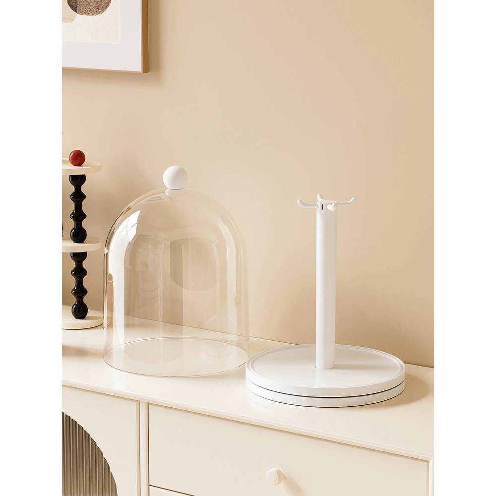 桌面手办展示柜收纳盒防尘高清透明置物架娃娃公仔盲盒旋转展示架