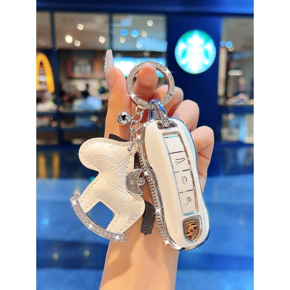 适用于保时捷钥匙套壳卡宴帕拉梅拉macan 911 帕美718包taycan扣