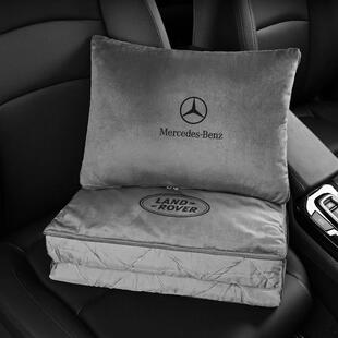 汽车抱枕被子两用二合一车内车用奥迪折叠腰靠枕车载空调被子高级