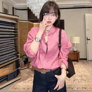 独特超好看长袖衬衫女款春装女2026年新款轻奢高级感减龄洋气上衣