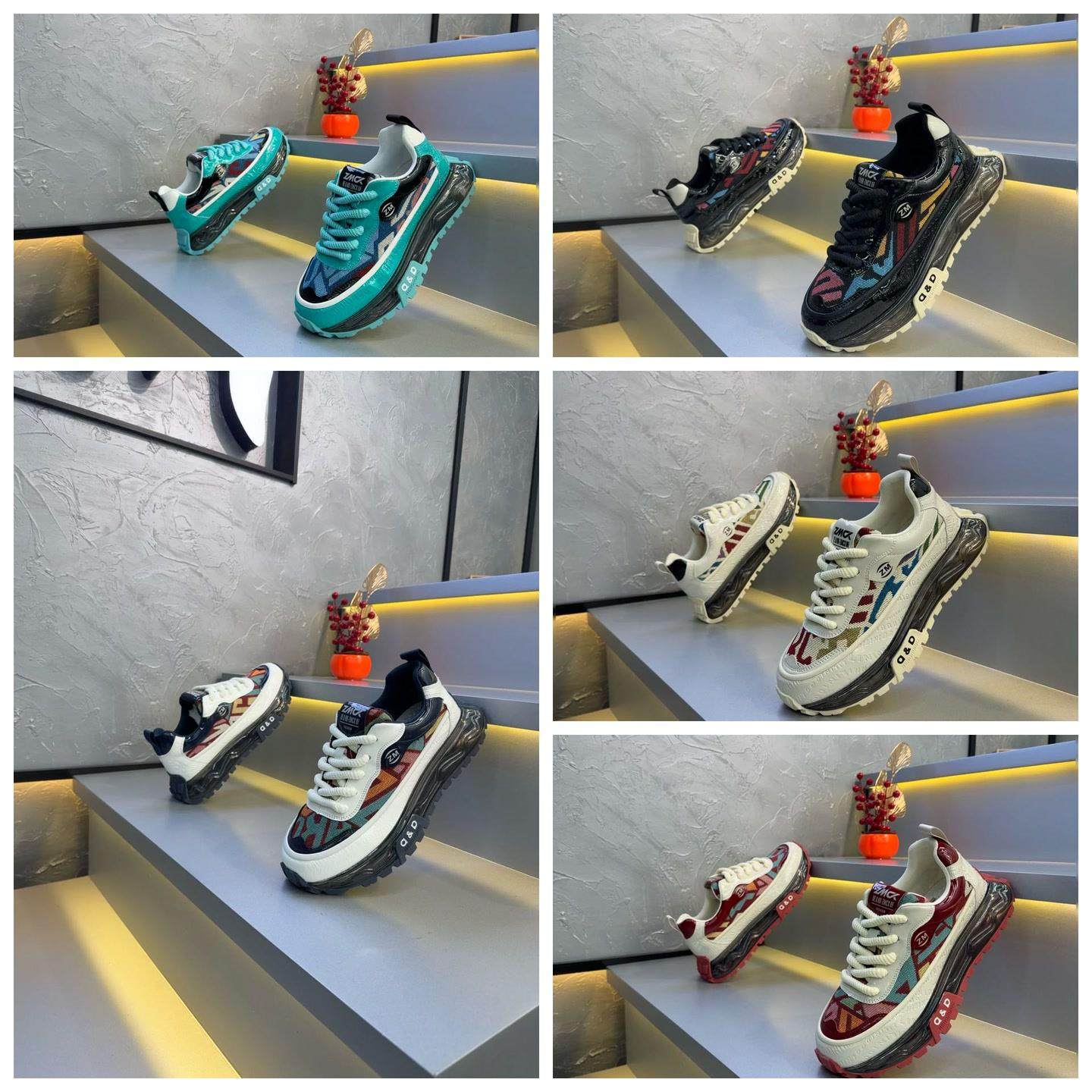 2026春季新款男鞋皮拼布时尚百搭厚底潮鞋轻奢休闲老爹男鞋,流行男鞋,老爹鞋,淘宝优惠券,粉丝福利购,淘宝优惠卷