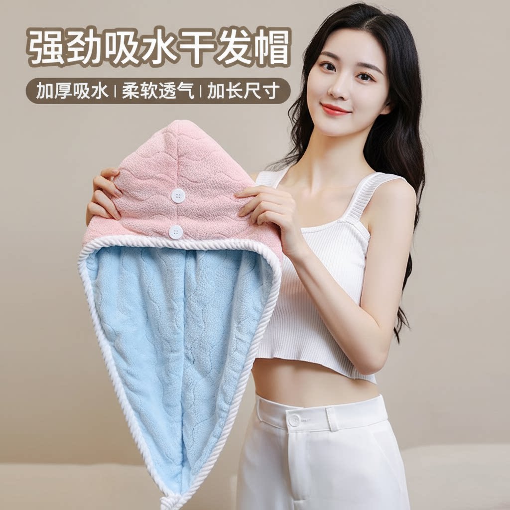 干发帽女士超强吸水速干发2026新款擦头发毛巾浴帽洗头加厚包头巾