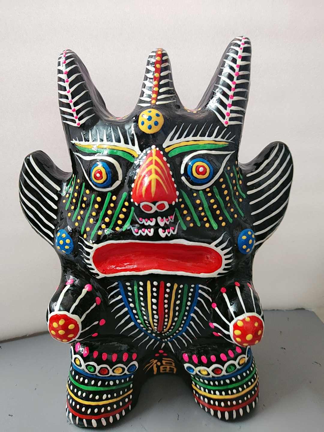 淮阳泥泥狗泥哨泥咕咕泥人泥塑摆件大号 招财兽 貔貅