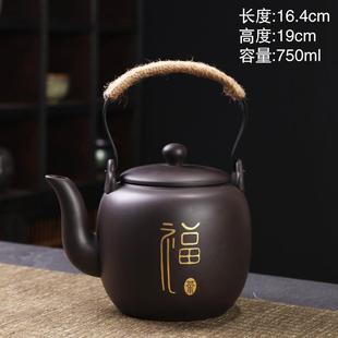 紫砂原矿茶壶大号提梁壶陶瓷功夫茶具家用单壶大容量泡茶喝茶水壶