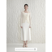 毛边V领开衫 CONCISE WHITE简白26春夏新款