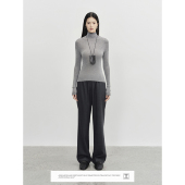 CONCISE 美丽诺羊毛高领针织内搭打底衫 WHITE简白秋季 新款