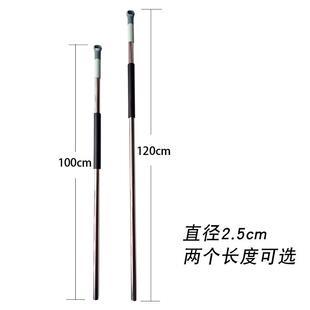 特厚胶棉拖把杆不锈钢直杆家用拖把拖布替换杆免手洗拖把杆子配件