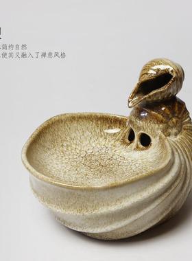 桌面陶瓷流水摆件家居客厅招财小喷泉办公室水景观中式创意水循环