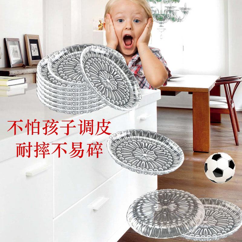 品尝试吃盘带盖透明塑料防尘罩点心蛋糕盘创意圆形水果盘试吃盒子