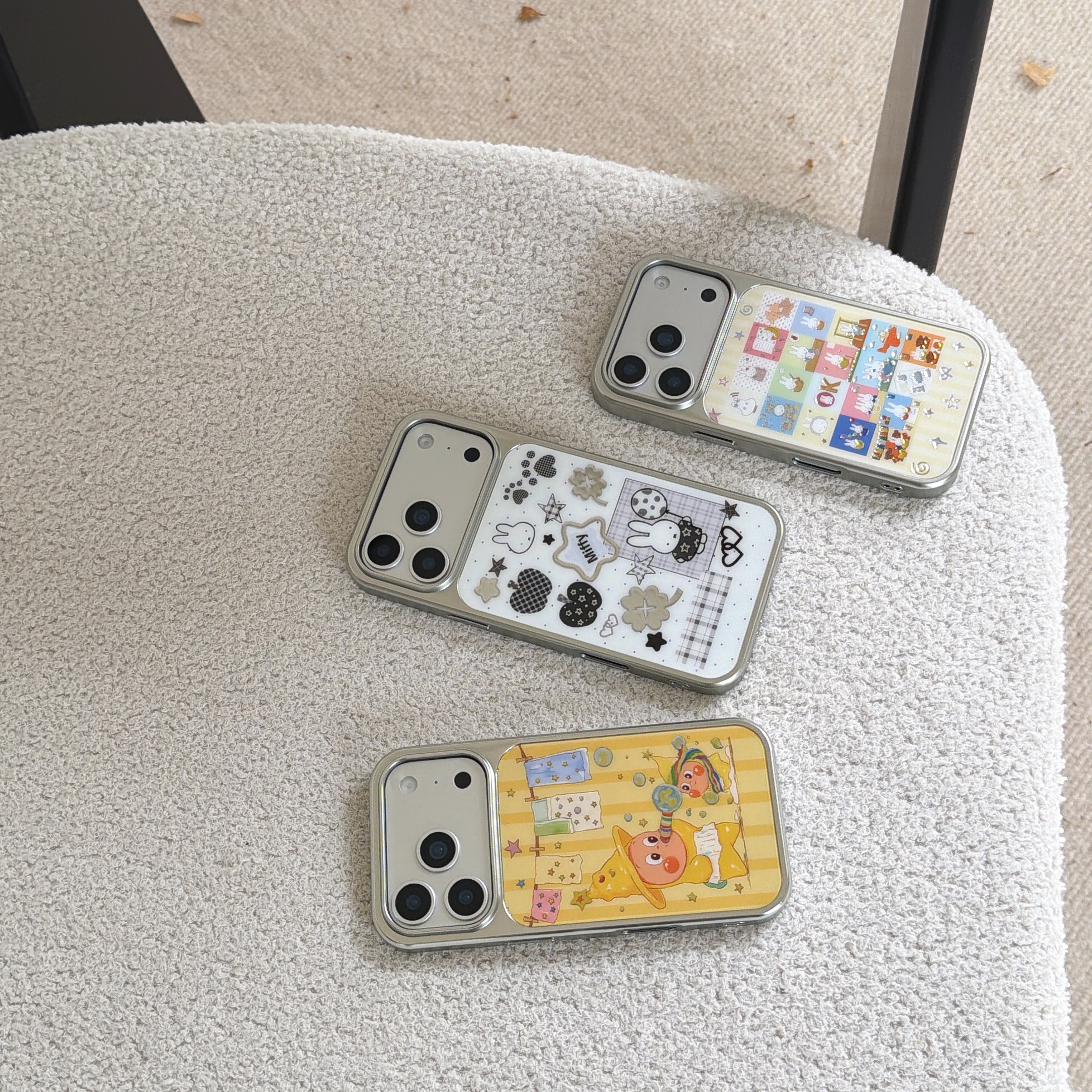 可爱米菲兔星星人苹果17银边壳