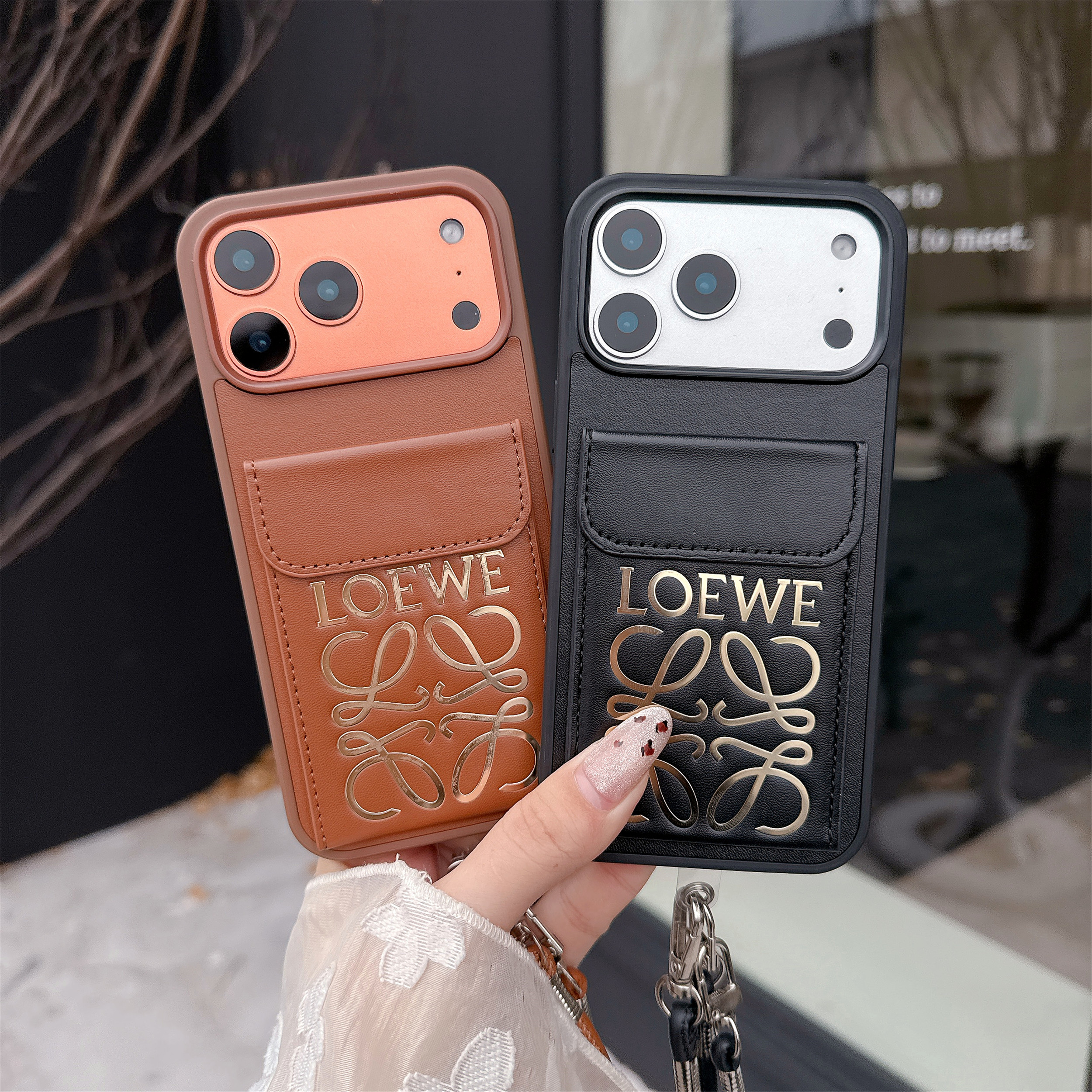 ins风高级英文字母苹果17卡包壳