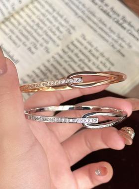 法式复古几何设计交织线条手环