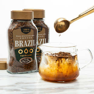 非临期 冻干冰美式 0蔗糖瓶装 200g 隅田川速溶冻干纯黑咖啡粉意式