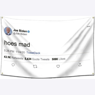 Mad Tweet Joe Biden 90x150cm涤纶旗帜挂毯 Flag Hoes
