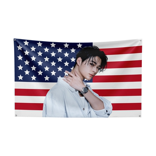 Enhypen演唱会应援旗帜niki西村力挂毯布床头装饰卧室墙布可定制