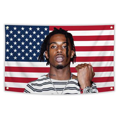 temu工厂Playboi Carti flag挂毯3X5ft室内装饰应援旗