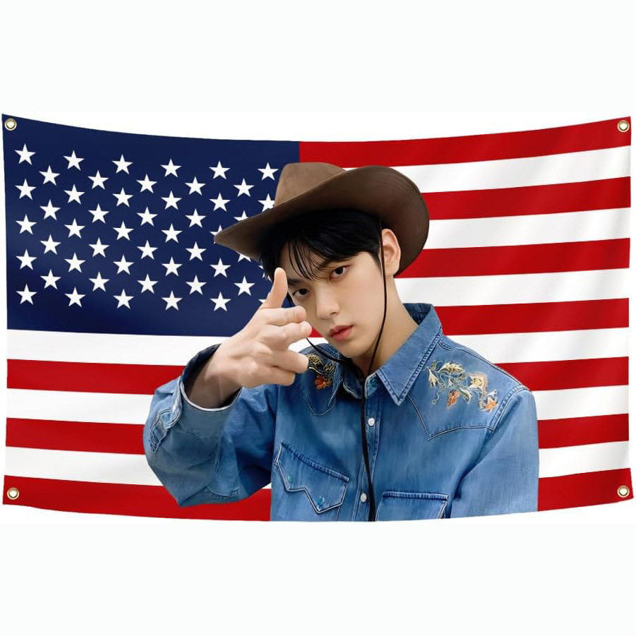 TXT SOOBIN美国国旗挂毯3x5英尺工厂