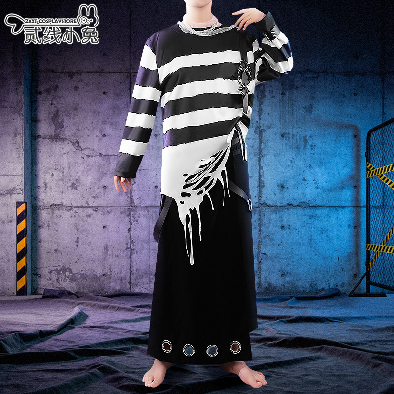 二线小兔虚拟主播cos服犯人编号400星导晶囚服cosplay服装