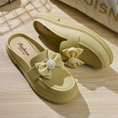 爆款 防滑软底舒适百搭夏透气平跟平底海边沙滩鞋 包头拖鞋 外穿时尚