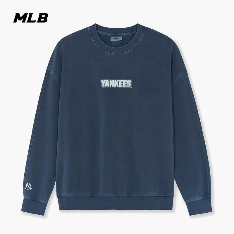 MLB官方 男女复古水洗做旧风套头卫衣25年春夏新款MTB14