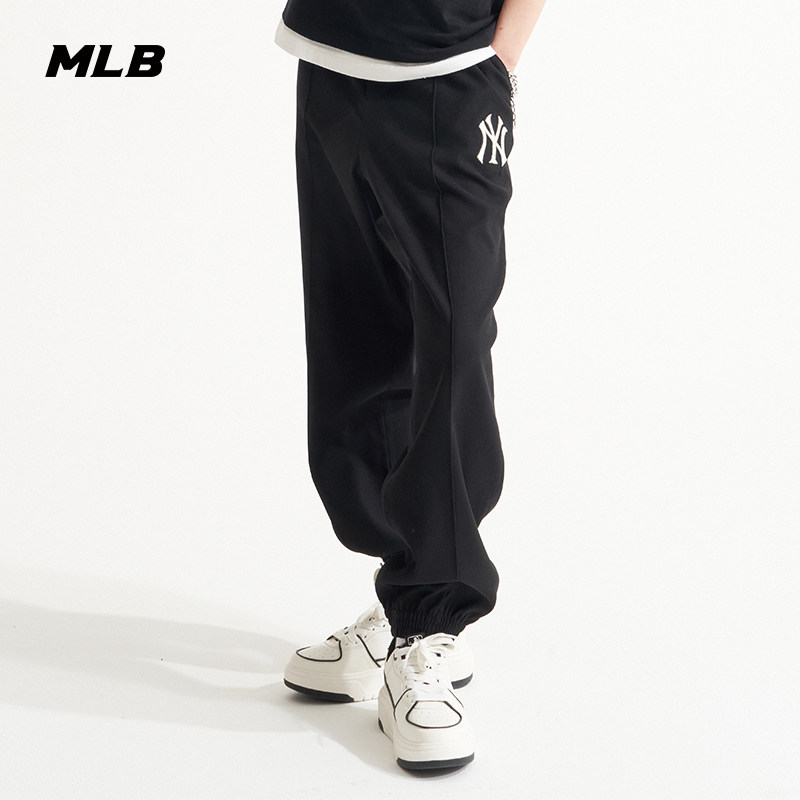 MLB官方 男女情侣经典纯色运动束脚裤百搭潮流休闲长裤春夏WPK01