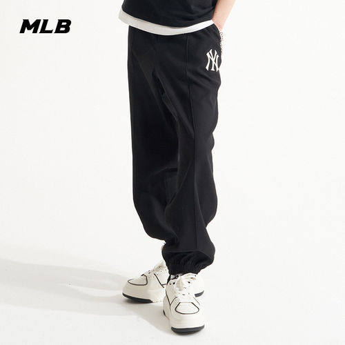 MLB官方 男女情侣经典纯色运动束脚裤百搭潮流休闲长裤春夏WPK01