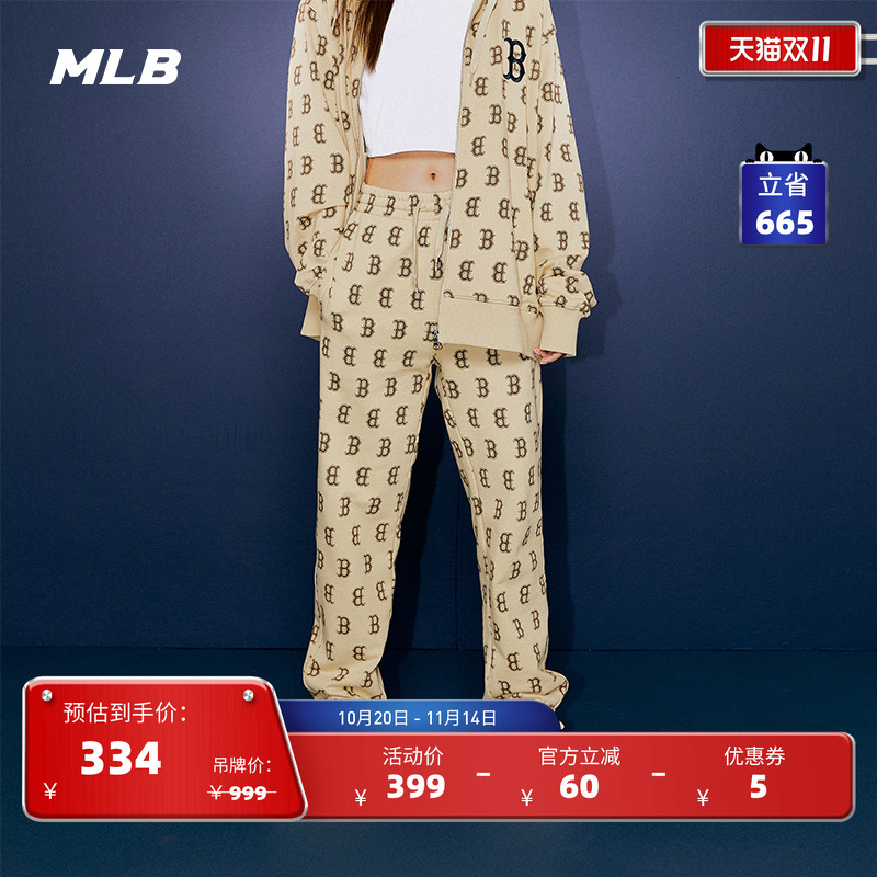 MLB复古老花休闲复古工装裤