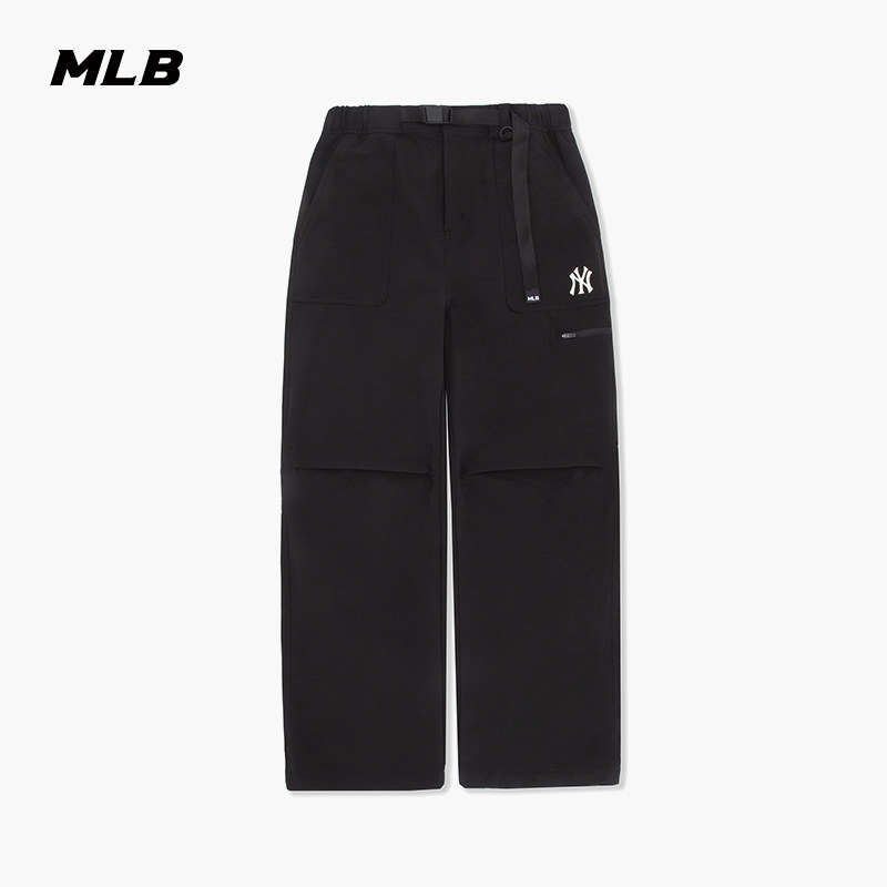 MLB官方 男女情侣休闲梭织长裤可调节时尚束脚裤冬季WPB04