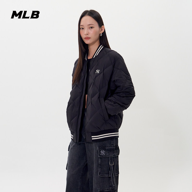MLB官方 男女情侣棒球服防泼水轻薄款鹅绒羽绒服25冬季新款DJV41