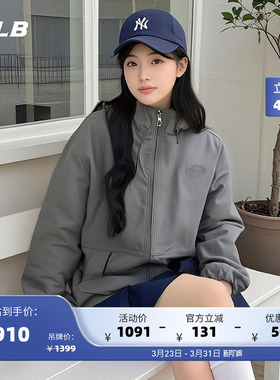 MLB官方男女情侣学院风复古连帽拉链时尚休闲外套25春夏新款WJV01