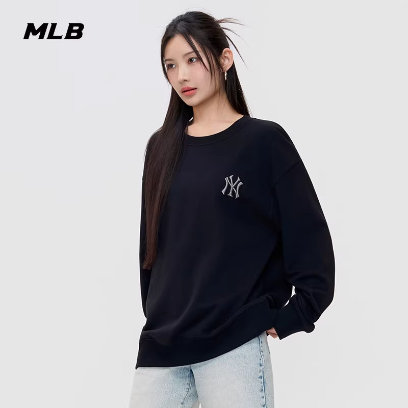 MLB官方 男女同款休闲时尚满印老花背标圆领卫衣26春季新款MTM03