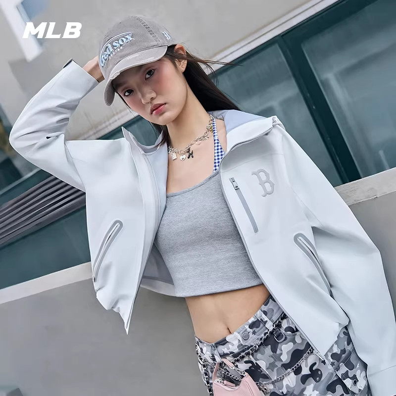 MLB官方 男女款老花防水防泼水冲锋衣外套26春季新款WJM03/WJM01
