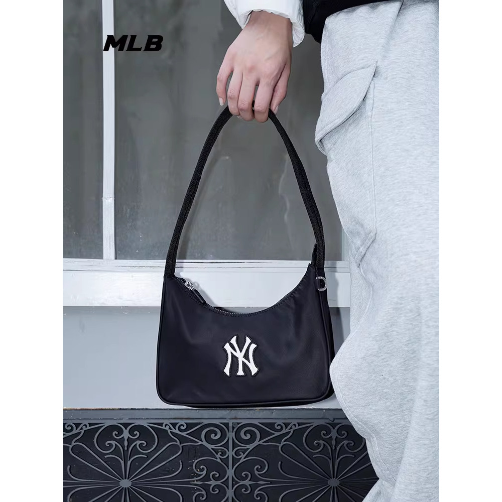 MLB官方 男女情侣大LOGO腋下包时尚单肩包25春夏新款BQB04/CRB04