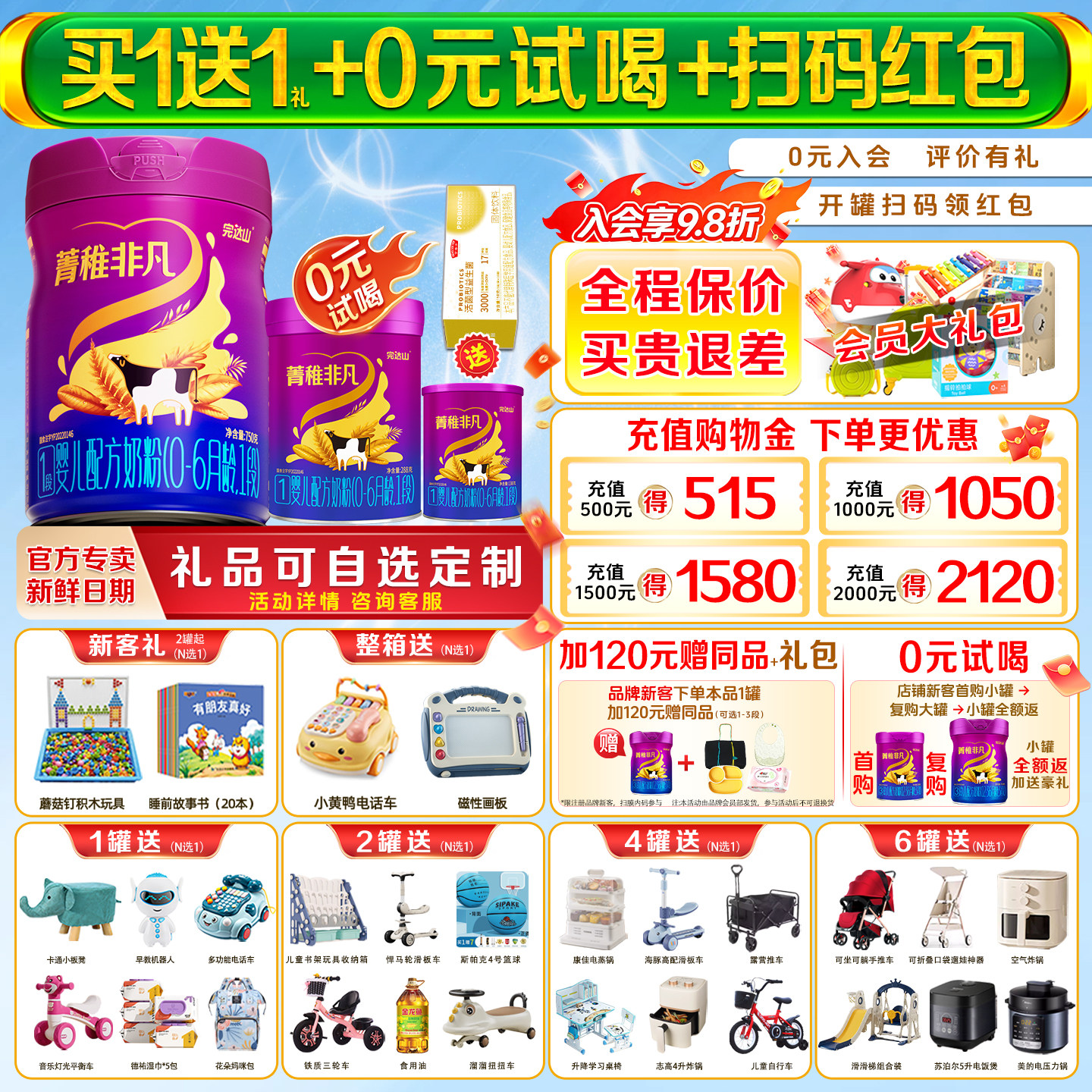 【0元试喝】完达山菁稚非凡1段图片