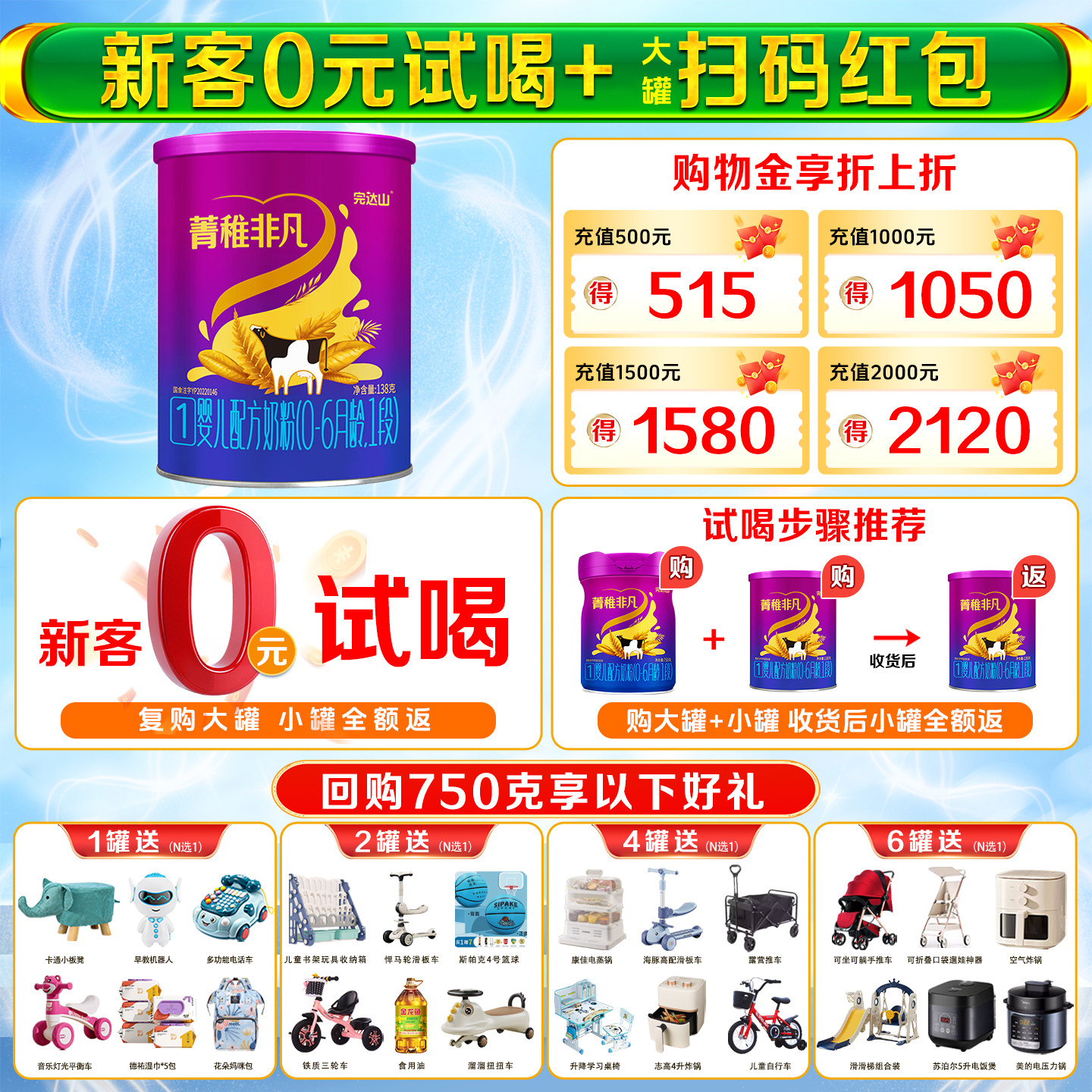 【0元试喝】完达山菁稚非凡1段图片
