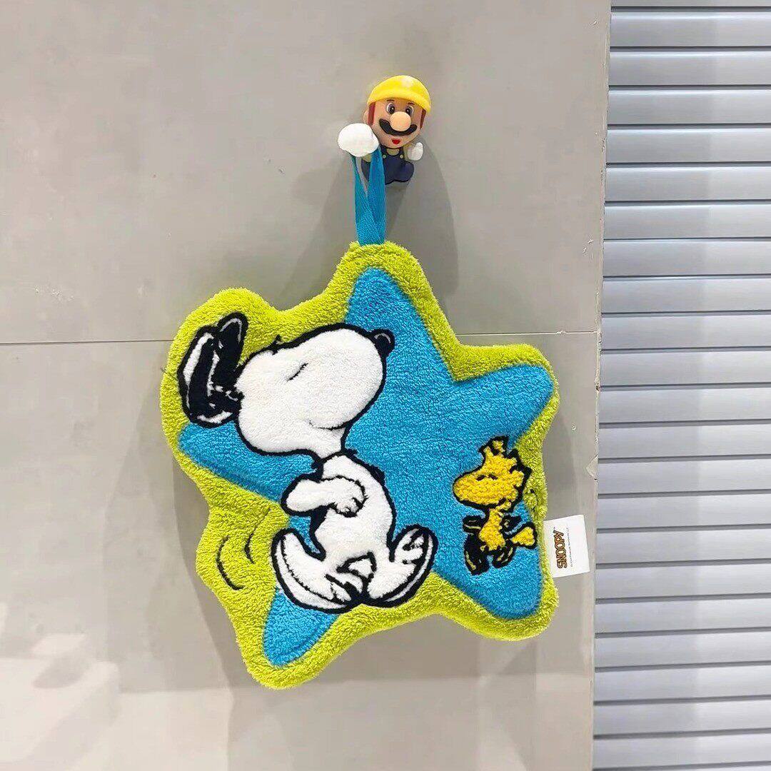 史努比擦手巾吸水毛巾抹布手帕家用卫生间厨房浴室壁挂珊瑚绒加厚