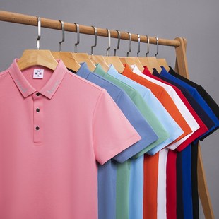 polo衫 冰丝棉工衣印logo 定制工作服高端企业团体短袖 t恤定做工装